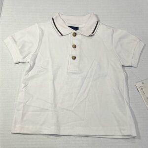 Stylish White Kids Polo Shirt with Button Detail